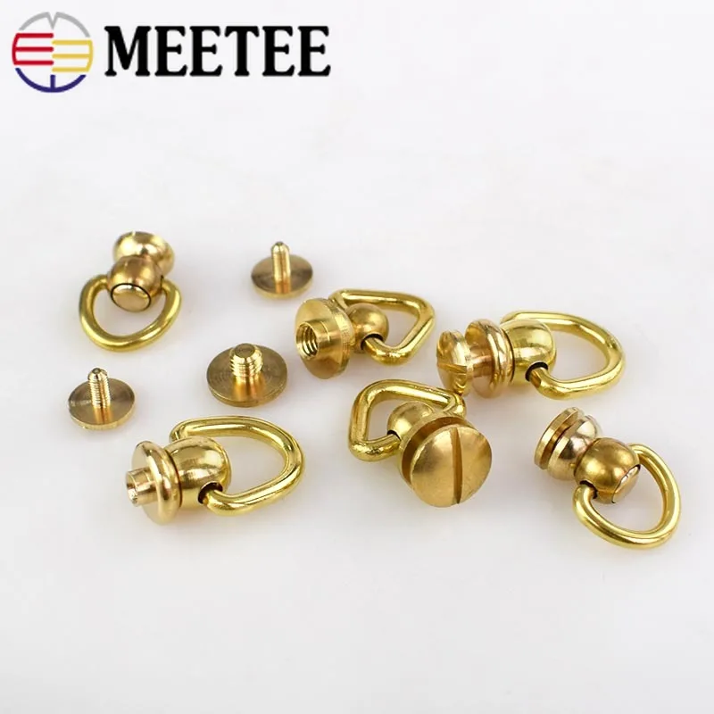 4 шт. поворотное D-образное кольцо из твердой латуни | Дом и сад