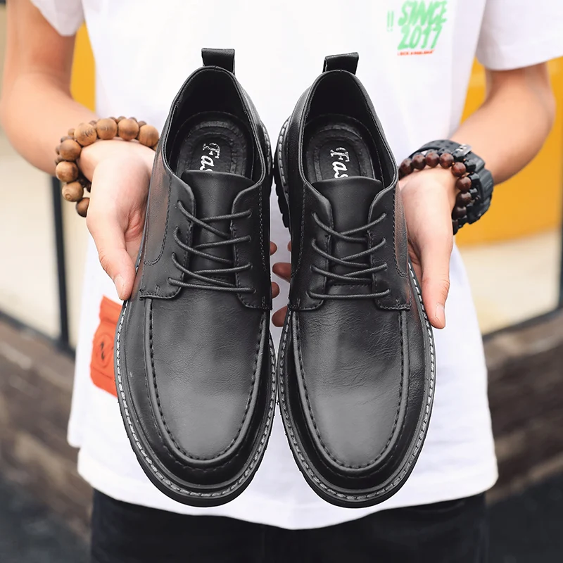 Новинка мужские оксфорды в деловом стиле черные коричневые свадебные туфли с