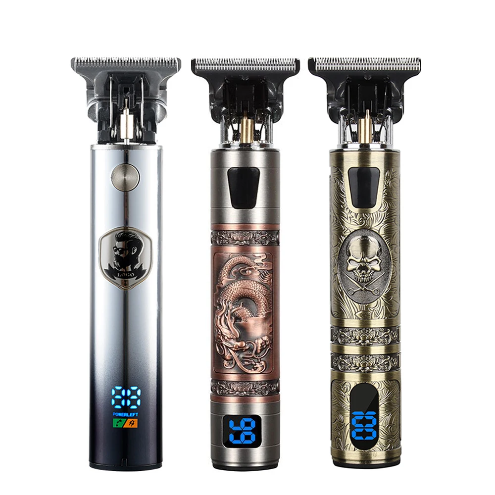 

2021 аккумуляторная машинка для стрижки волос с ЖК-дисплеем, электрический триммер для волос, Беспроводная Бритва, триммер 0 мм, Мужская Парик...