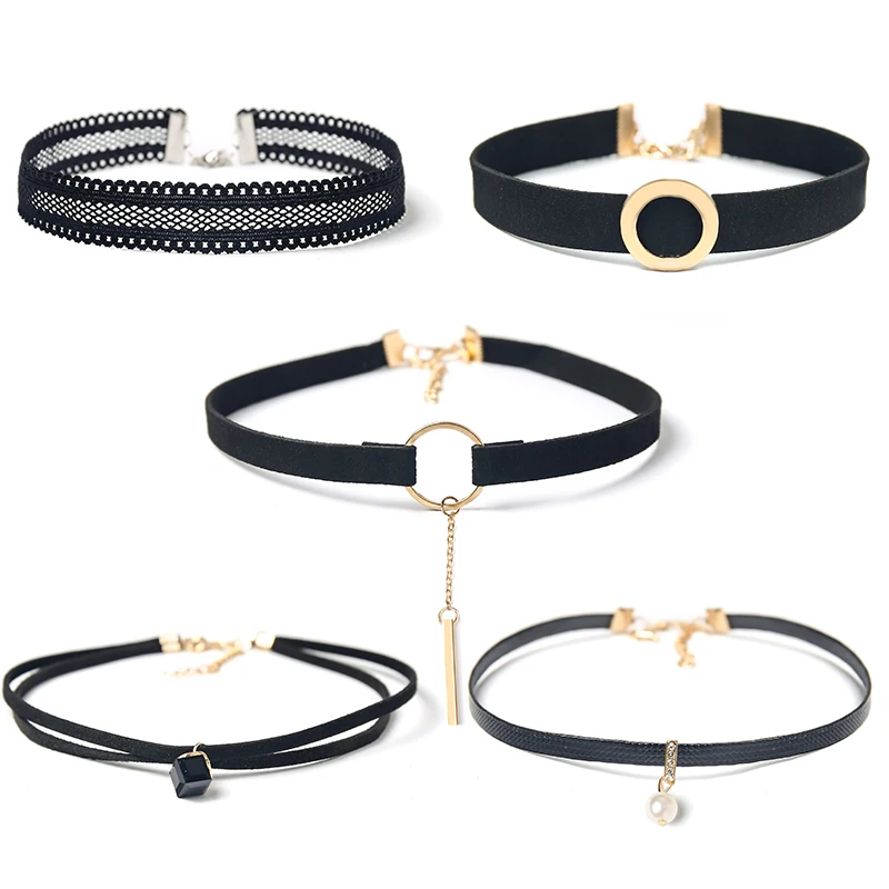 

Necklace Women's Black Lace Choker Clavicle Chain Super Fairy Niche Short Internet Celebrity Minimalist Graceful Bow Neck Band