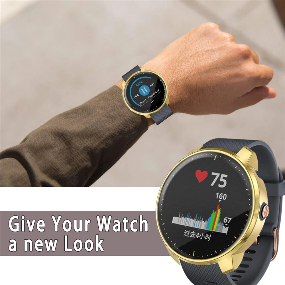 Роскошный чехол для часов с гальваническим покрытием защитный из ТПУ