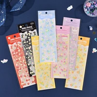 bula 1 sheet cardamom flowering series ins ribbon hand account material diary stickers 15 models