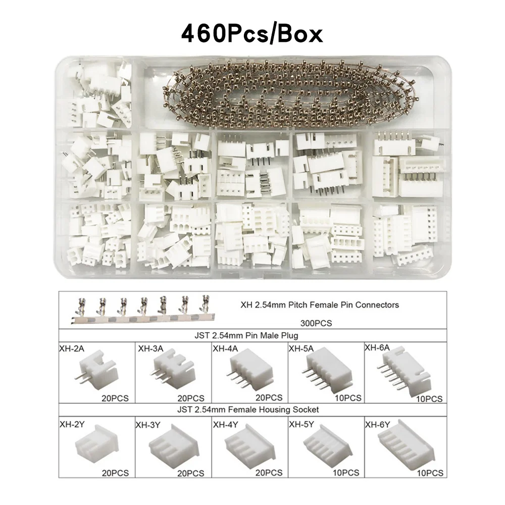 Комплект клемм DuPont XH2.54 SM пружинный зажим для JST ZH1.5 2.0PH 2.5XH EH 460 шт./1550 фоторазъем -