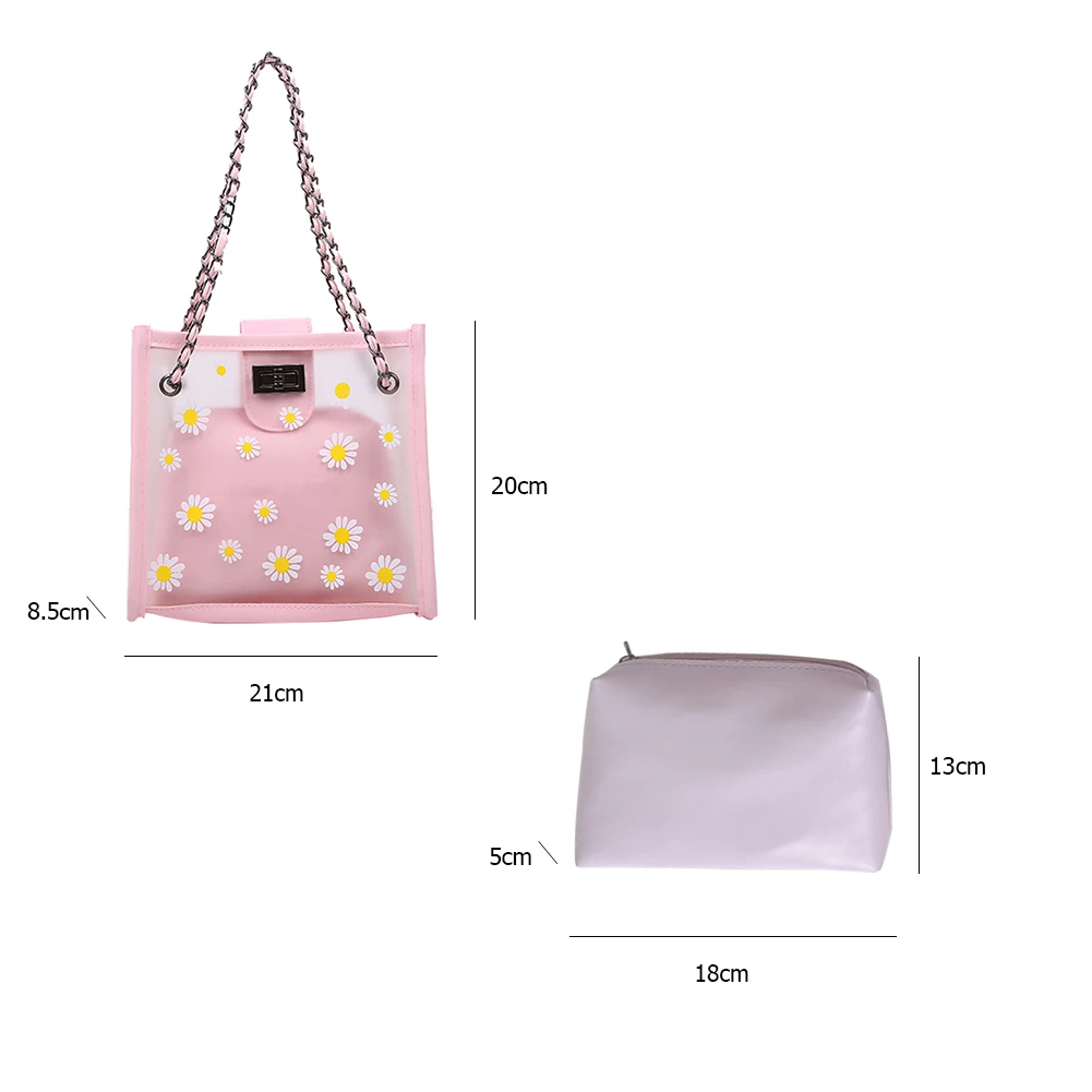 

Tamara Women's Daisy Shoulder Bag Women's Bag New Fashion All-match Transparent Jelly Chain Bags Women 2020 Handbags Clutches