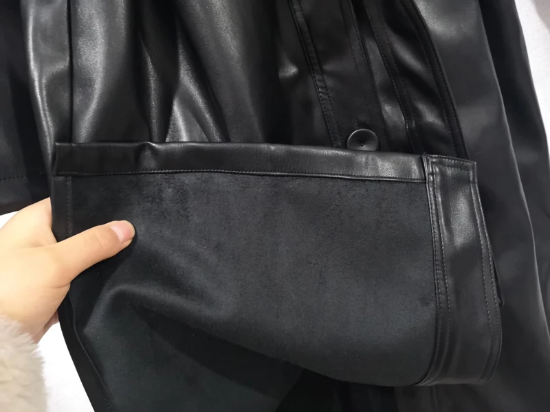 

Luck A Autumn Jacket Women Faux Leather Jacket Women Clothes 2019 Long Trench Coat Female Streetwear Windbreaker