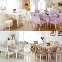modern romantic lace tablecloth chair cover exquisite embroidery home banquet wedding table cloth rectangular table cover fh