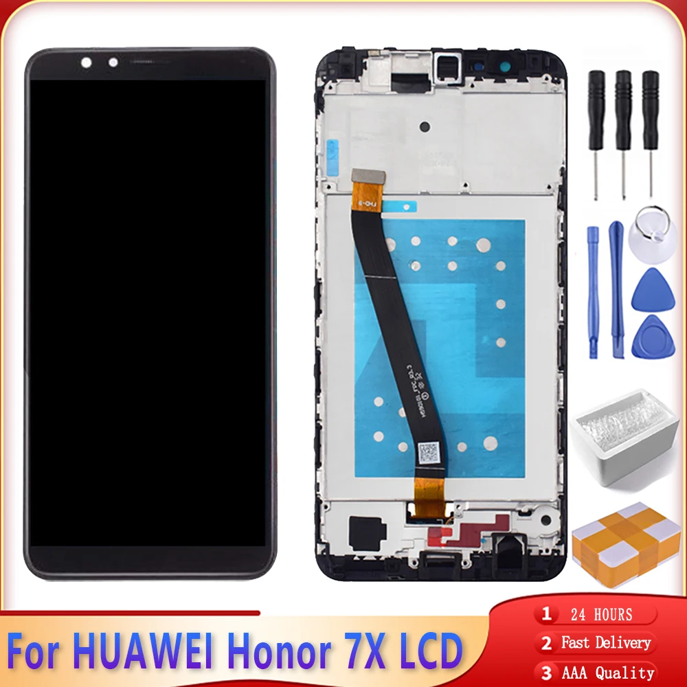 5 93 &quotAAA Качество для Huawei Честь 7X ЖК дисплей с сенсорным экраном в сборе BND L21 L22 L24