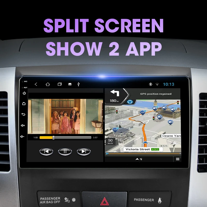 Автомобильный радиоприемник JMCQ Android 10 для Mitsubishi Outlander Xl 2 CW0W 2005 2012 мультимедийный