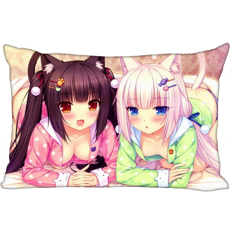 Шунцянь на заказ NEKOPARA декоративная наволочка 45x35 см(одна сторона) прямоугольная Наволочка на молнии с принтом Новогодняя наволочка - Цвет: 22