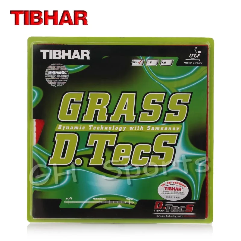 TIBHAR GRASS D.TECS (1 2/1 6/OX защита/нарезка) губка для настольного тенниса резиновая пинг