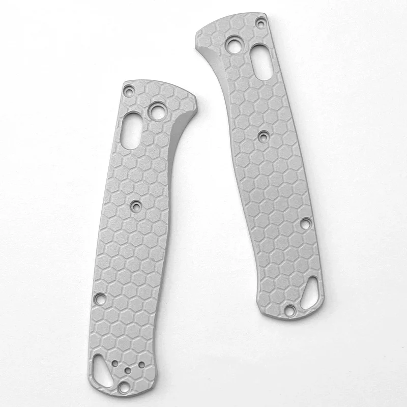 

NEW Honeycomb Pattern Aluminium Alloy Fold Knife Grip Scales Handle Patches for Benchmade Bugout 535 Knives SandBlast DIY Making