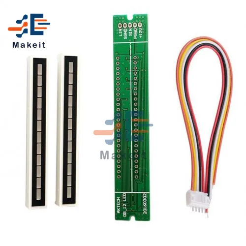 Двойной мини-индикатор уровня звука 12 настраиваемых частот с Режим АРУ |