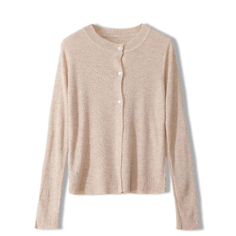 

Japan Style Women's Cardigan Autumn O-Neck Knitted Cardigan Long Sleeve Single-Breasted Loose Sweater Coat Female Elegant Tops