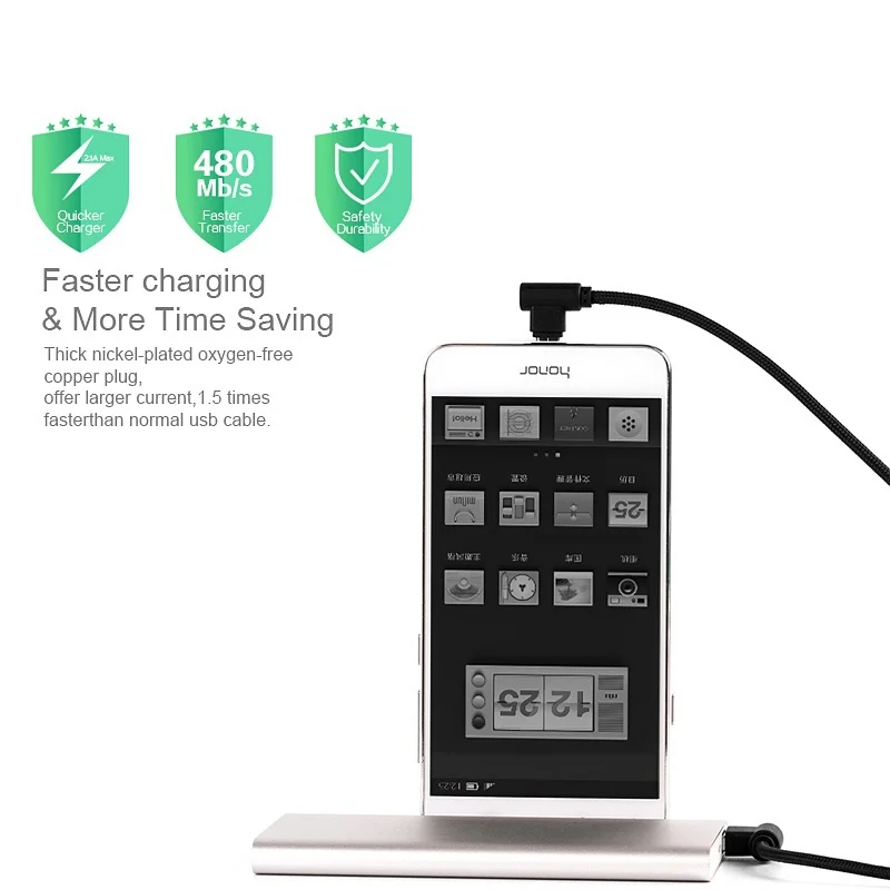 1 м Android Micro USB кабель 90 градусов угловой зарядный шнур нейлоновый плетеный провод