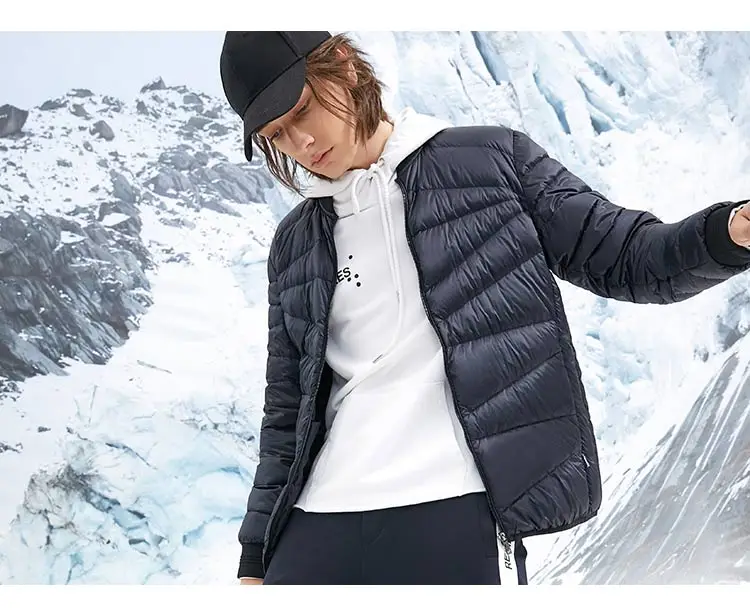 JackJones Для мужчин зимняя куртка Бейсбольным воротником короткая теплая куртка-пуховик 218412507