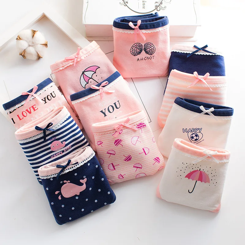 1 шт. трусы для девочек детское хлопковое нижнее белье молодых девушек Однотонные