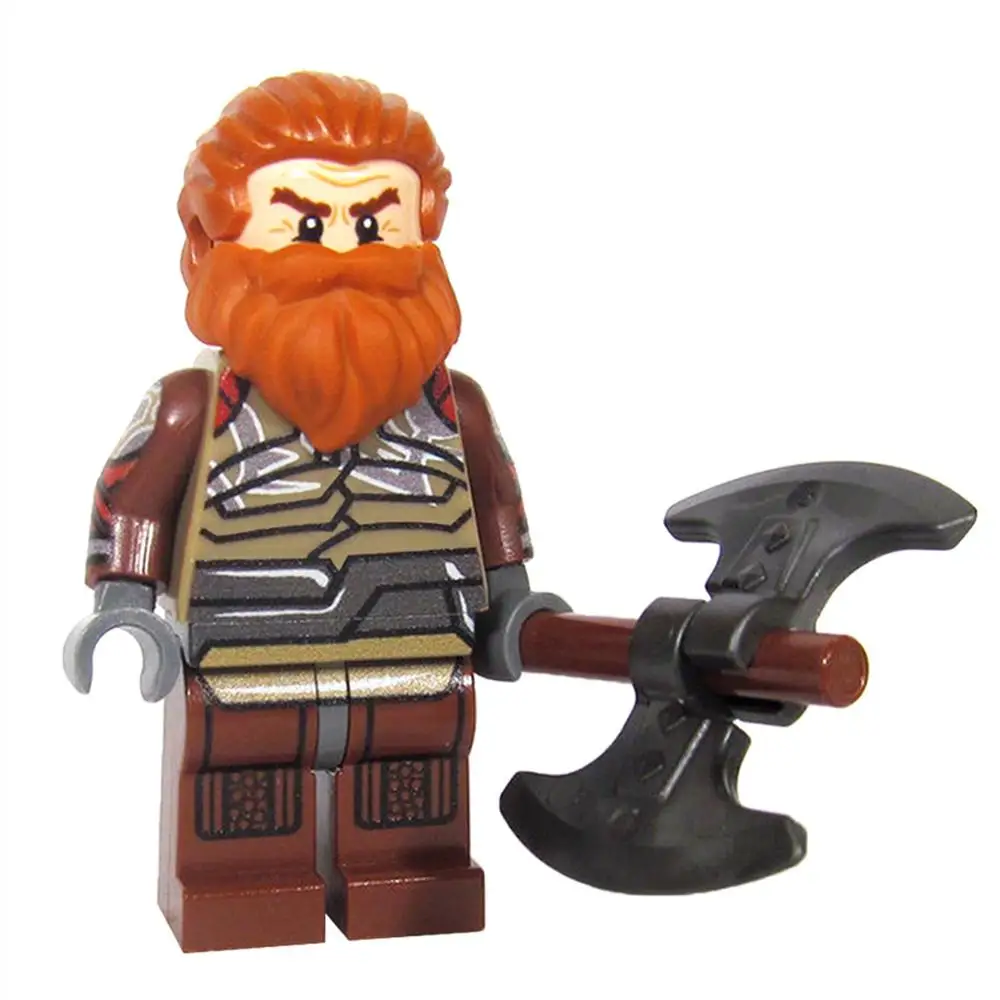 Одиночная Volstagg MCU фильм Тор: Ragnarok Odinson Loki Супер Герои Мстители DIY Minifig собрать строительные блоки детские игрушки - Цвет: Белый