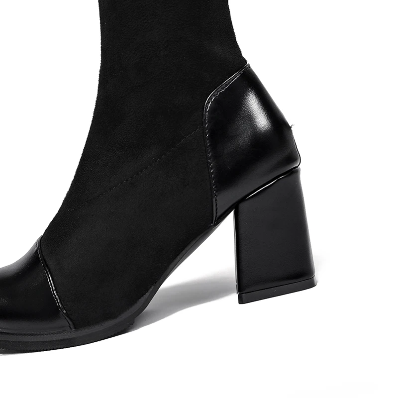 2020 новые сапоги до колена для женщин зимние женские высокие эластичная обувь