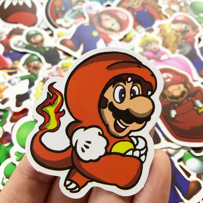 103050pcs anime mario game cartoon stickers diy skateboard luggage guitar laptop phone bottle decal graffiti sticker kid toy free global shipping