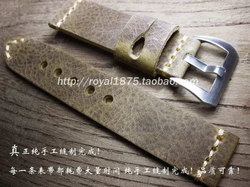 Ремешок мужской ручной работы из натуральной кожи 22 мм|Ремешки для часов| |