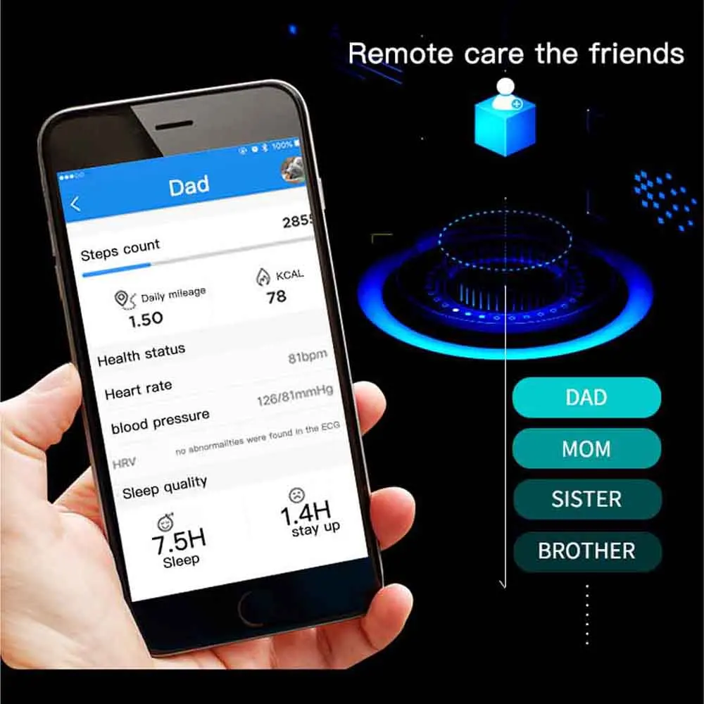 Умный браслет с измерением сердечного ритма ЭКГ и ППГ спортивные умные часы