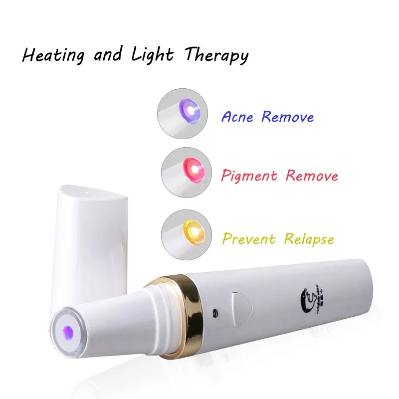 БИО ручка для удаления прыщей акне лазерная с актуальным нагревом и светодиодный