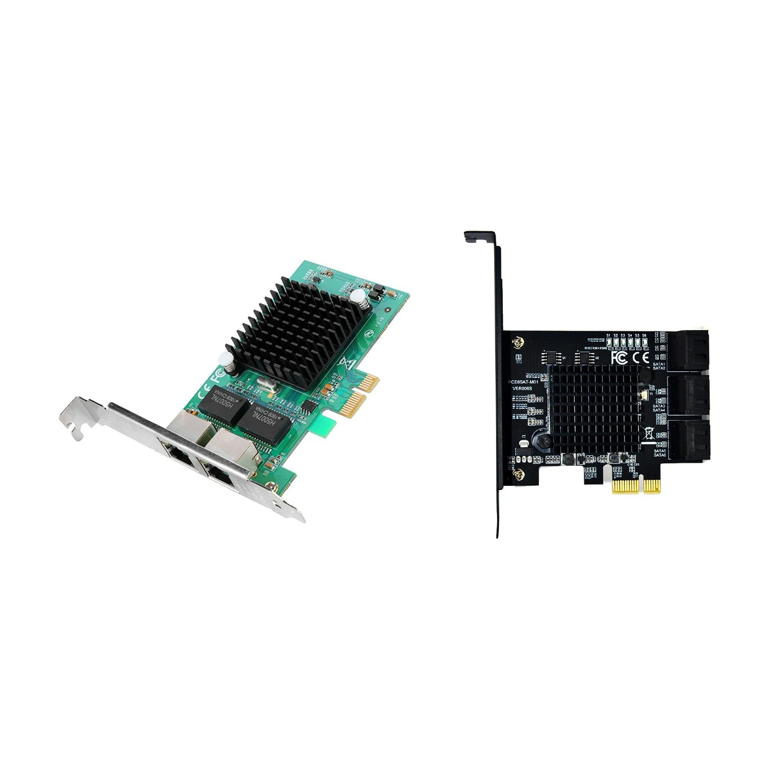

2 шт. аксессуары: 1 шт. адаптер Pci для Marvell 6 портов s Sata 3,0 к Pcie и 1 шт. для Pci-E X1 2-портового Gigab