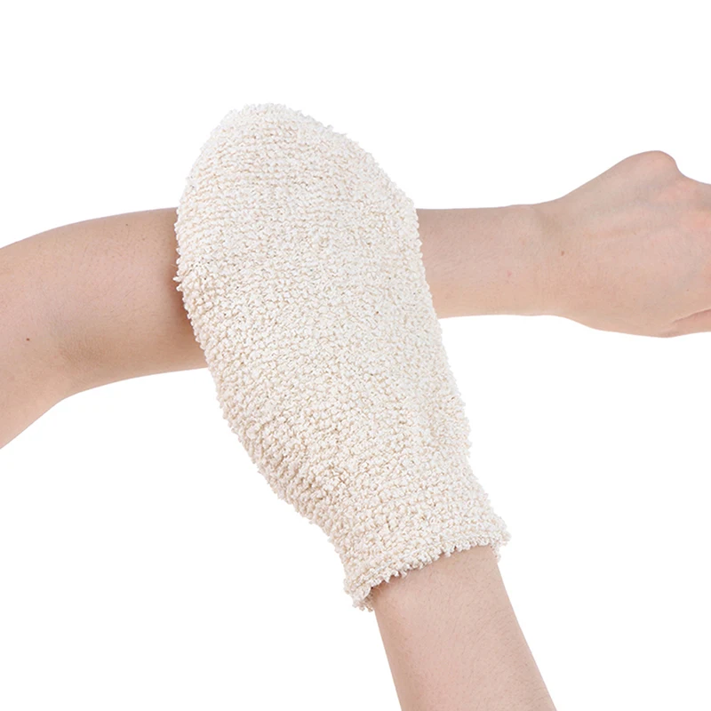 2 Pcs Shower Body Brush Peeling Exfoliating Gloves Fingers Bath Massage Mitt Removal Kessa Exfoliate Peeling Glove Towel images - 6