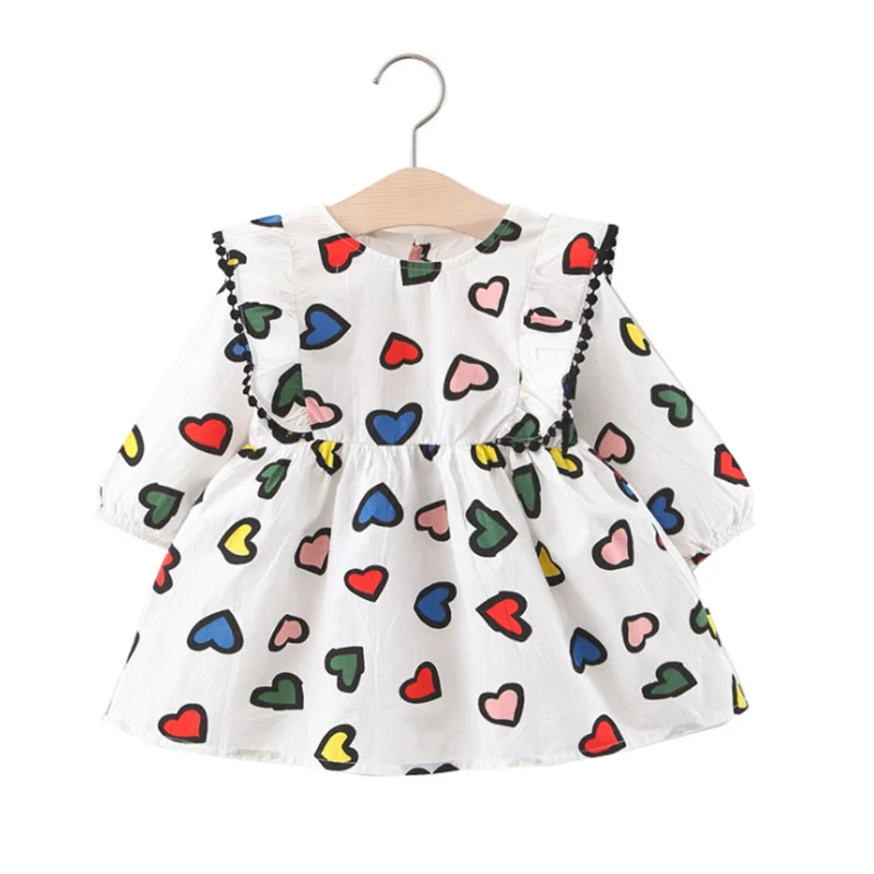 

Infant Baby Girl Clothes 2021 Autumn New Fashion Print Princess Dress for Newborns Long Sleeve Cotton Children's Clothing