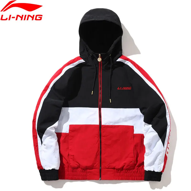 Мужская ветровка с капюшоном Li-Ning нейлоновая свободная спортивная куртка
