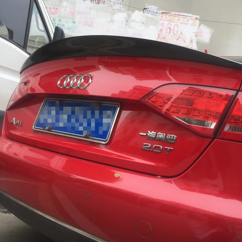 Для Audi A4 B8 B8.5 4 Двери Седан 2009 2012 HK стиль высокое качество карбоновое волокно заднее крыло крыша задний ящик декорированный спойлер