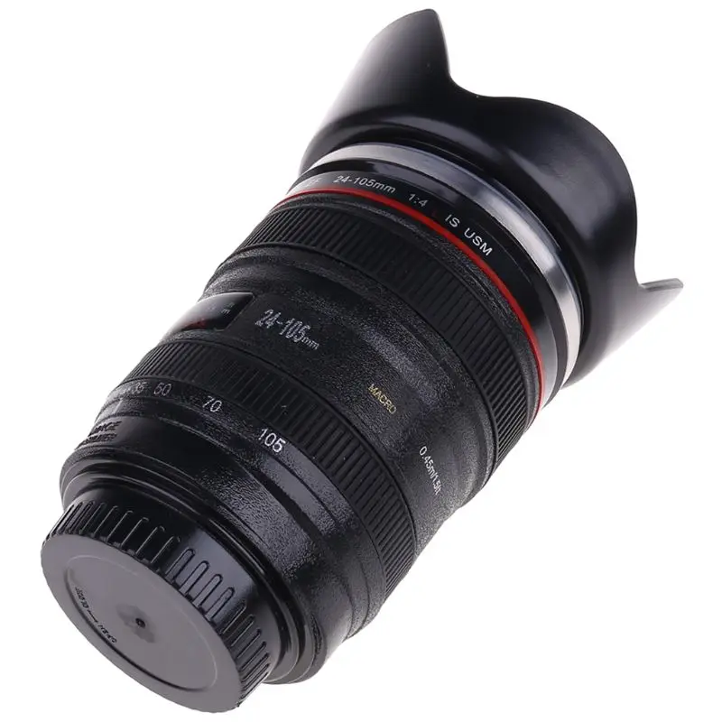 

Self Stirring Water Bottle Stainless Steel And Silicone Coffee Mug Creative Camera Lens EF 24-105mm Unisex Auto Mixing Cups