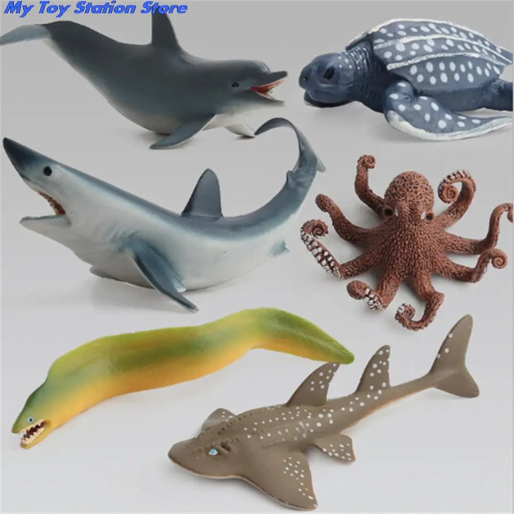 Ocean Sea Animals Toy Shark Octopus Turtle Kids Learning Educational Simulation Model For Action Figure | Игрушки и хобби