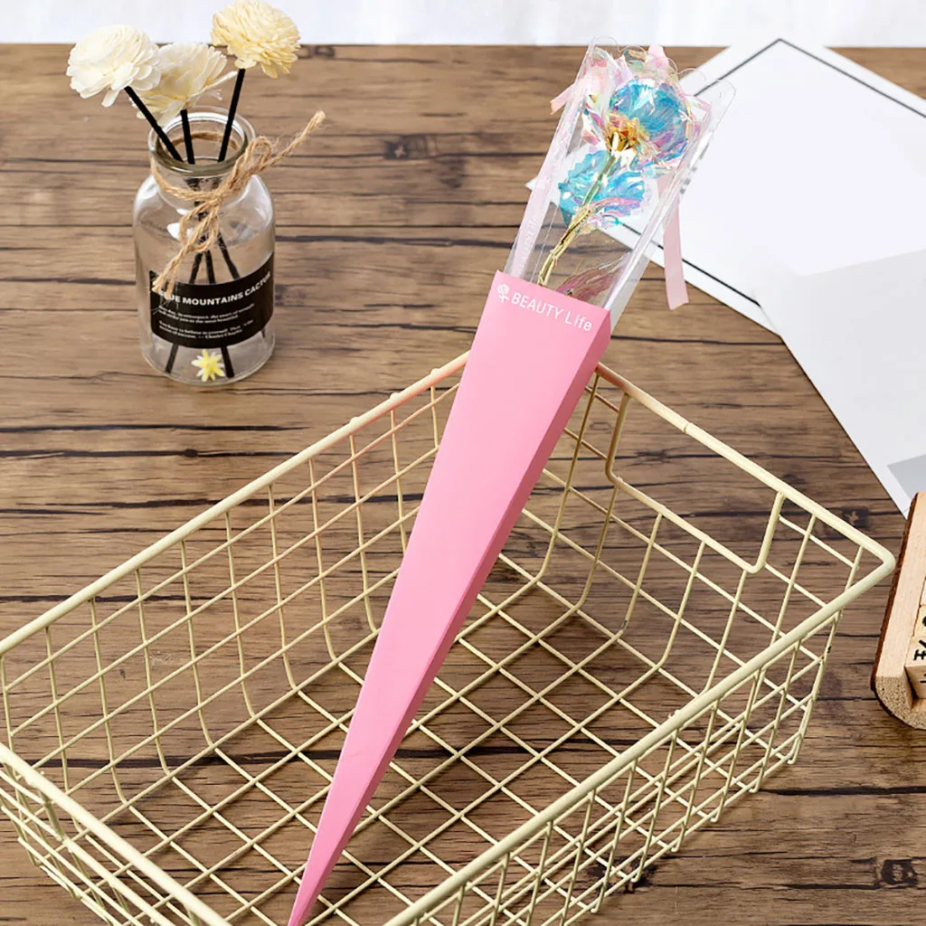 Цветка розы галактика красочная Роза креативная Золотая Радуга Красавица и