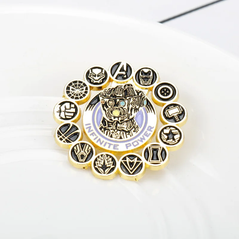 Лидер продаж, новый мультяшный значок Avengerss-Thanos, значки для рюкзаков, Детские Металлические Значки для одежды