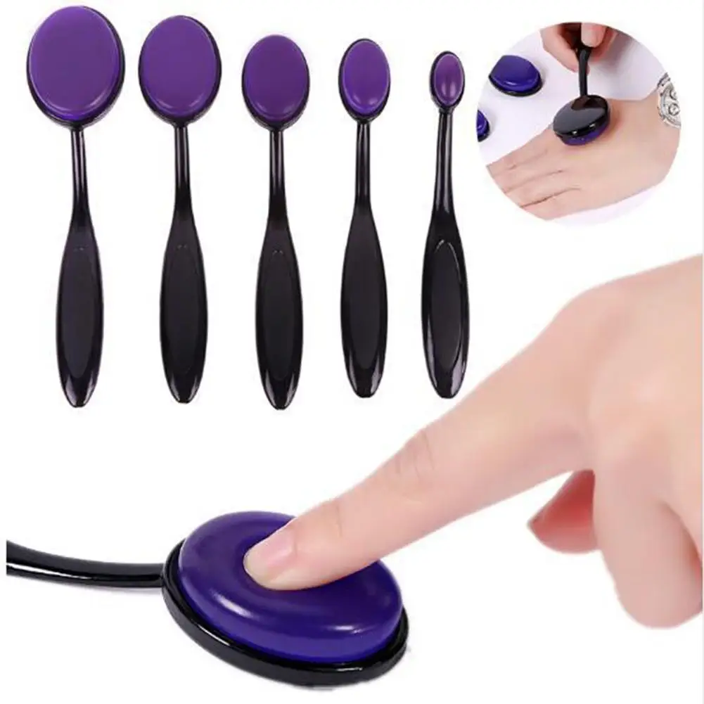 

5pcs Fashionable Professional Super Soft Silicone Makeup Brushes Blusher Eye Shadow Foundation Brush Cosmetics Tool