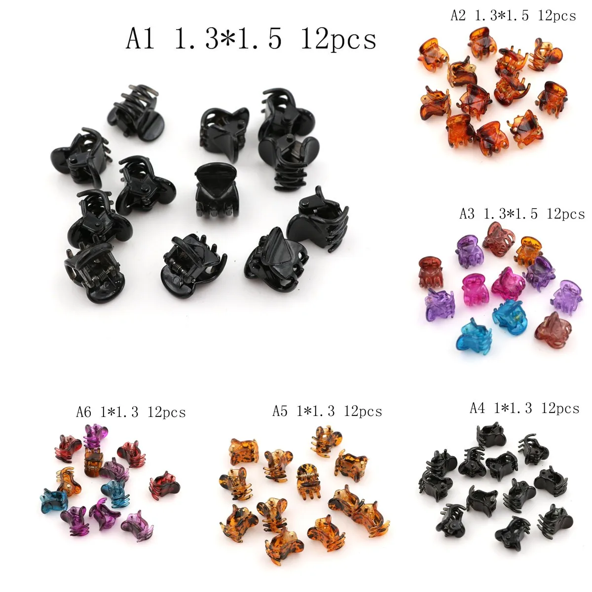 

12 шт./компл. маленькие пластиковые заколки для волос, мини-зажимы, модные заколки-крабы для девочек, подарки