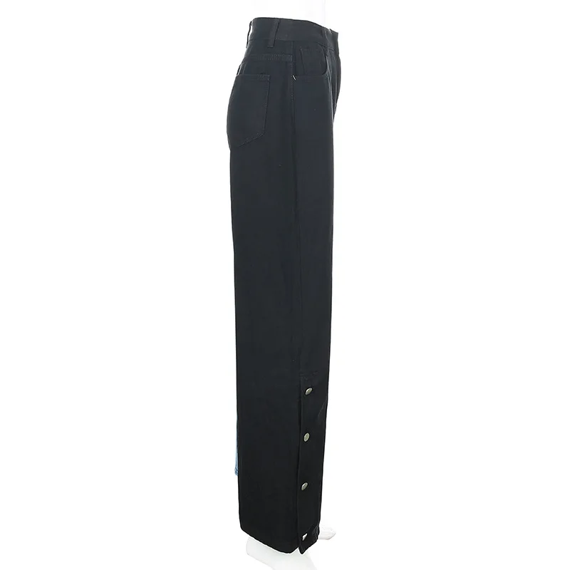 

Women's pants spring and summer traf casual contrast stitching harajuku Women's pants high waist slimming y2k pants for women