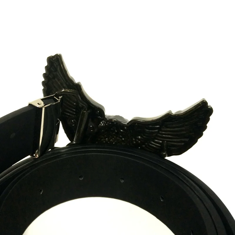 Повседневные поясные ремни из ПУ кожи для мужчин чёрный пояс с золотой