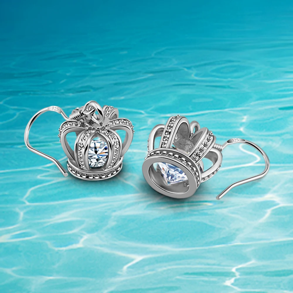 Женские серьги гвоздики из серебра 925 пробы с цирконом|earring frame|earring 925earring discs |