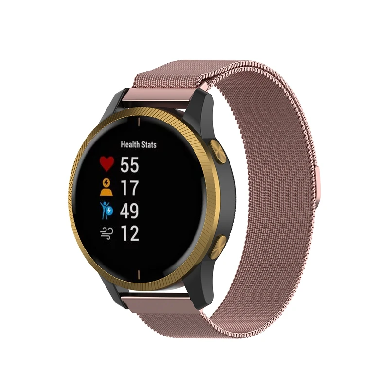 JKER магнитный ремешок для наручных часов Garmin Venu из нержавеющей стали с металлической петлей для наручных часов Garmin Vivoactive 4S Vivoactive 4