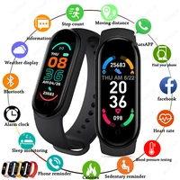 2021 new m6 smart band watch men women bluetooth smartwatch heart rate fitness tracking sports bracelet for apple xiaomi watches