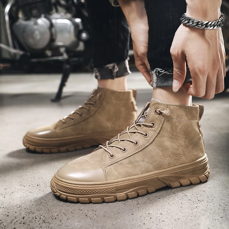 AODLEE/зимние ботинки мужская обувь модные мужские теплые ботильоны на шнуровке