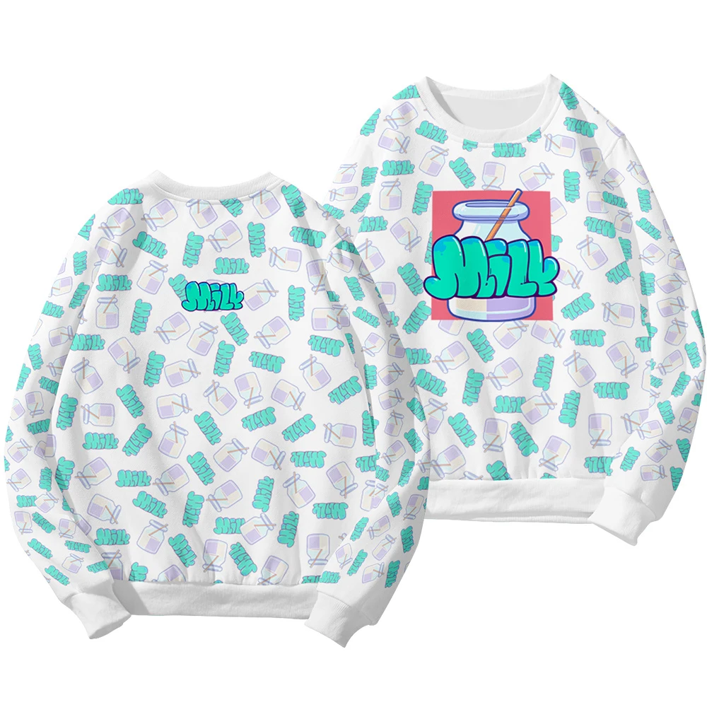 

White Hooded Hoodies sweatshirts Colorful Original comics 3D Print Man Woman Funny Hooded Harajuku streetwear Sweatshirts