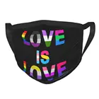 Многоразовая маска для лица Love Is Love, маска для ЛГБТ-парадов, бисексуалов, лесбиянок, радуга, Харадзюку, маска против смога, защитный респиратор
