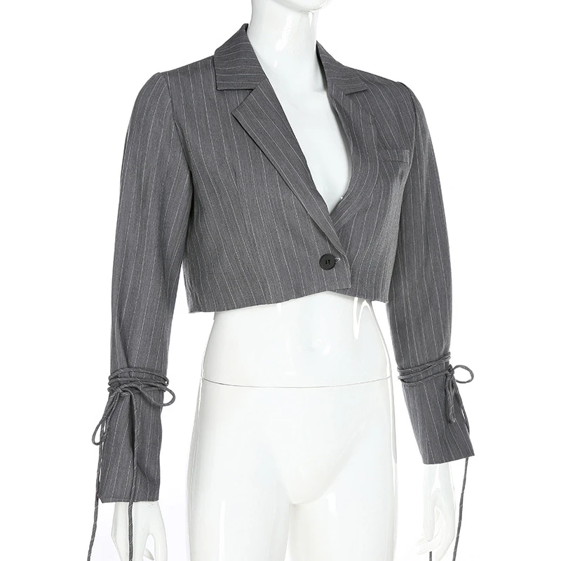 2019 Демисезонный взрыв моды новые ритме уличной в полоску короткие костюм