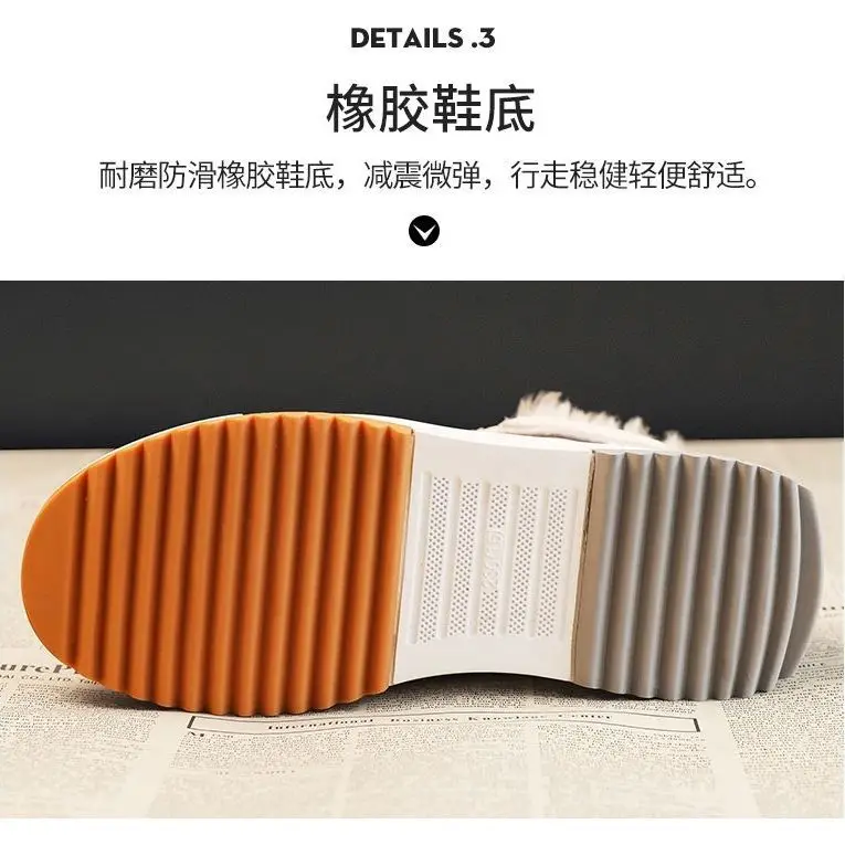 

Timalina BeauToday Wool Snow Boots Women Fashion Round Toe Lace-Up Platform Winter Ladies Ankle Length Shoes Handmade