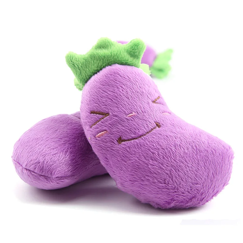 Плюшевые набивные детские игрушки пищалка плюшевые звук фрукты овощи арбуз