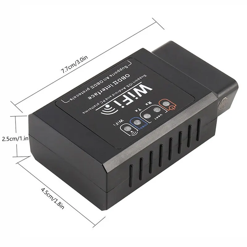 

WiFi OBDII ELM327 OBD2 Auto Scanner For iPhone Android PC Vehicle Problems Engine Diagnostic Scan Read Up To 15,000 Data
