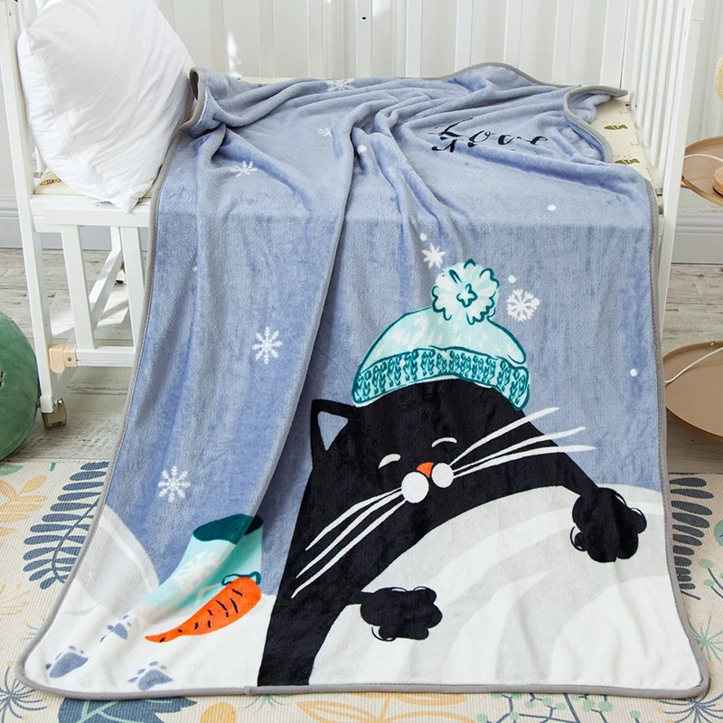 

Cartoon Animals Blanket For Kids Bed Manta Stitch Sofa Cover Bedspread Plaid Soft Warm Home Textile Travel TV Genshin Impact